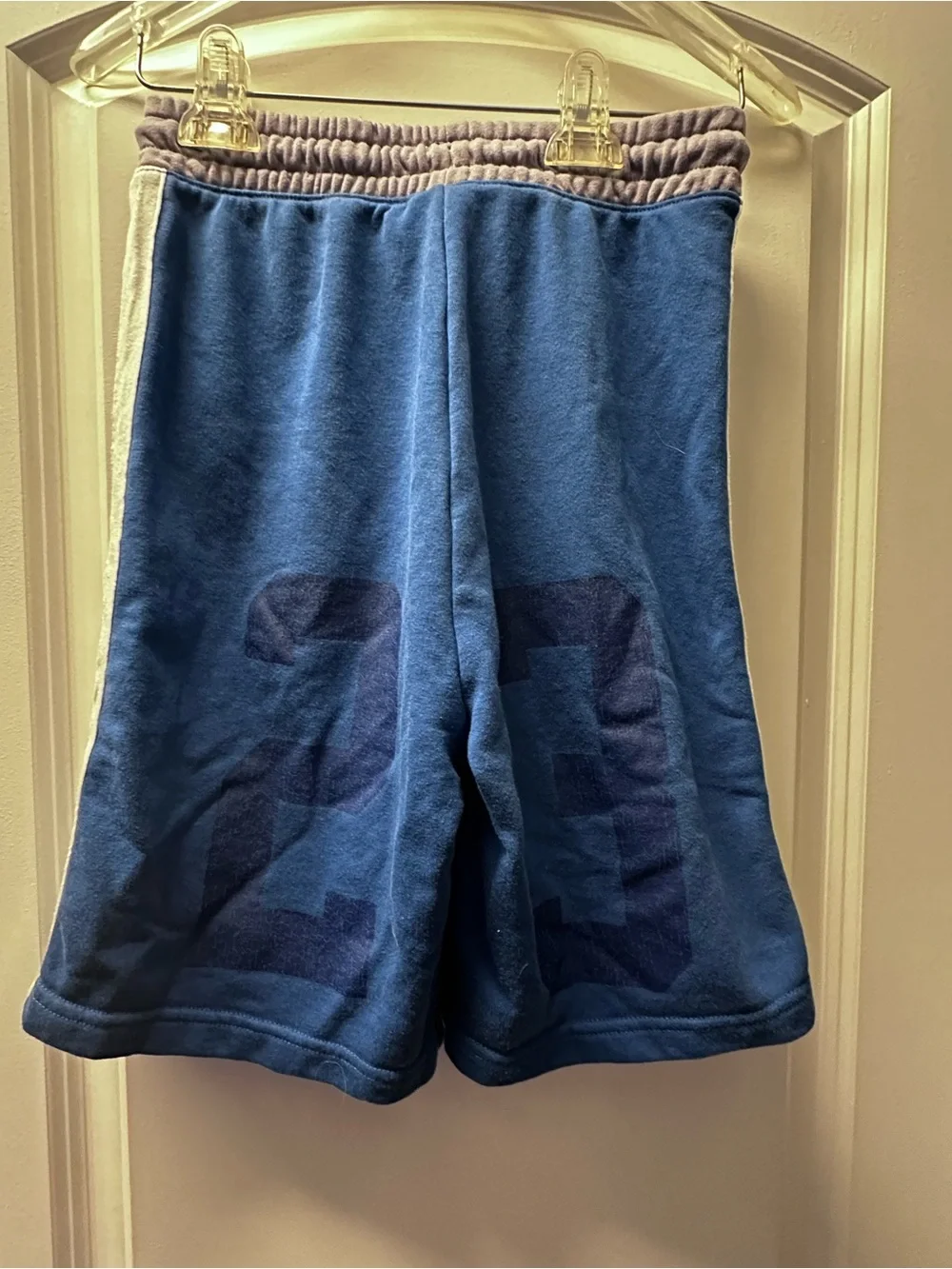 Jordan Blue Athletic Fleece Shorts with Gray Waistband